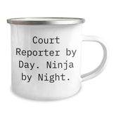 Court Reporter Gifts, Camping Mug, Funny Quote, Father's Day Unique Gifts from Men to Court Reporters - Image 2